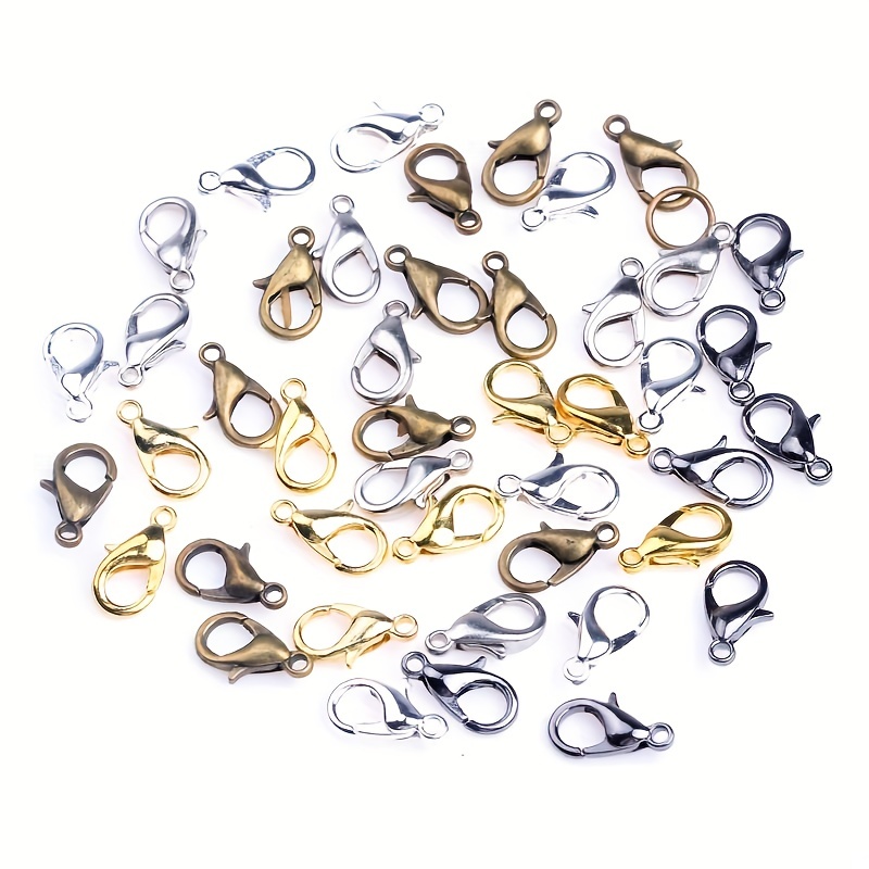Pendant 50pcs/lot Gold Alloy Lobster Clasp Hooks for DIY Jewelry Making  Findings Necklace Bracelet Chain Accessory Supplies Jewellery-Making (Color  