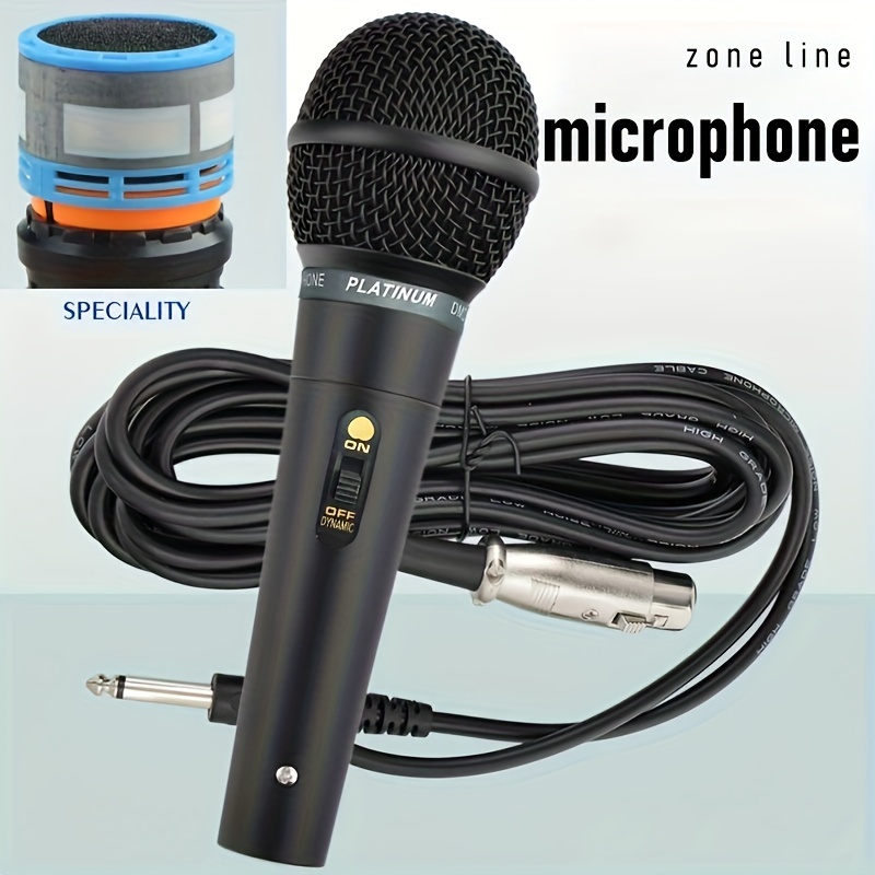 Microphone sans fil dynamique uhf home studio enregistrement professionnel  dj conférencier conférence micro pour ordinateur audio noir