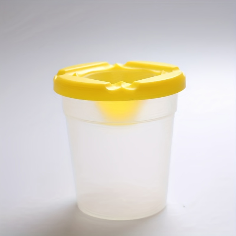 Deflecto Antimicrobial Kids No Spill Paint Cup Yellow