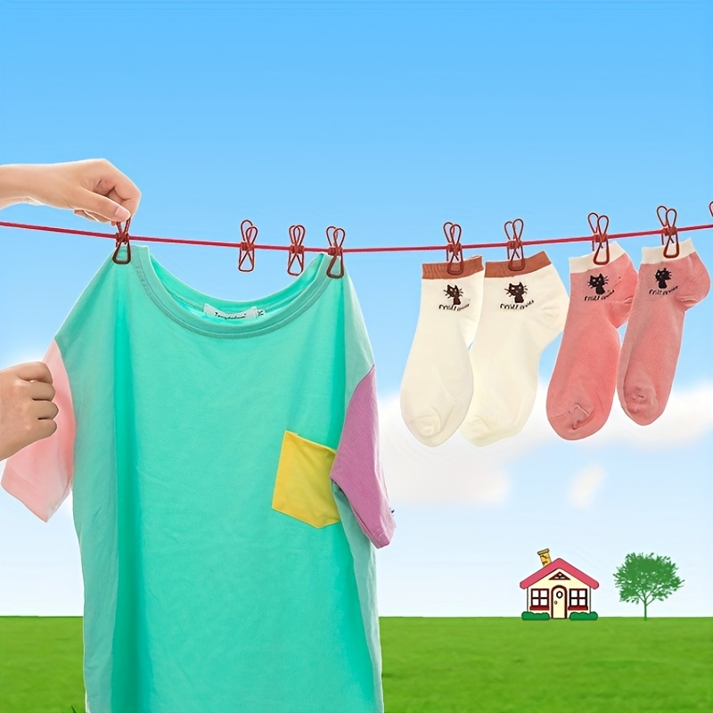 Outdoor Clothesline Clothes Drying Elastic Rope Socks - Temu