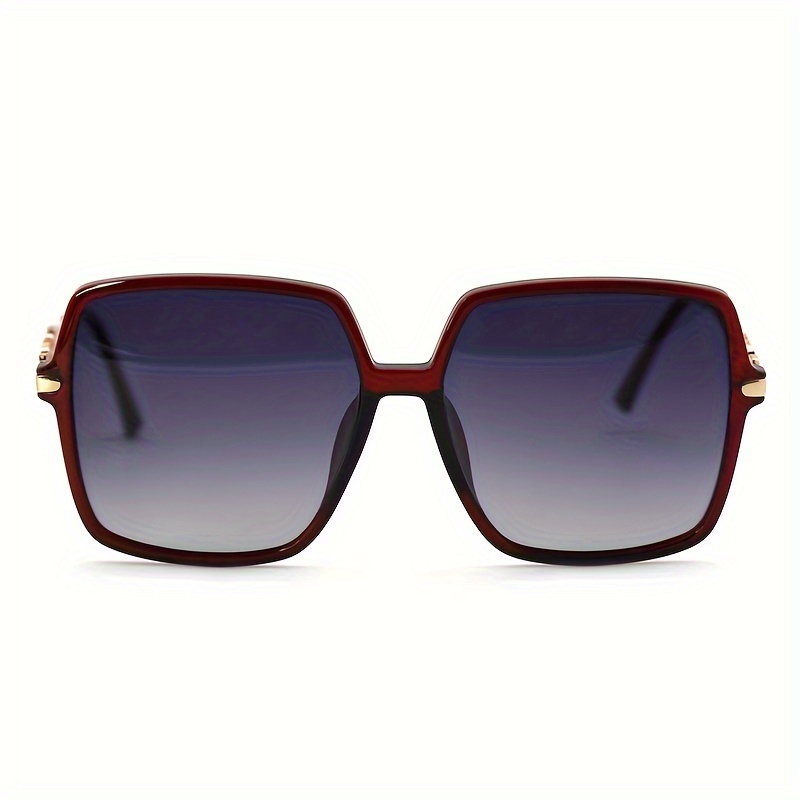 Letter Design Square Sunglasses Uv Protection Fashion - Temu