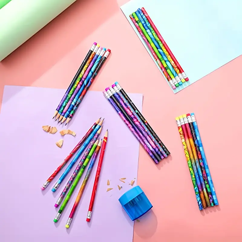 Cute Cartoon Hb Pencils With Eraser Tip Pencils For Writing - Temu