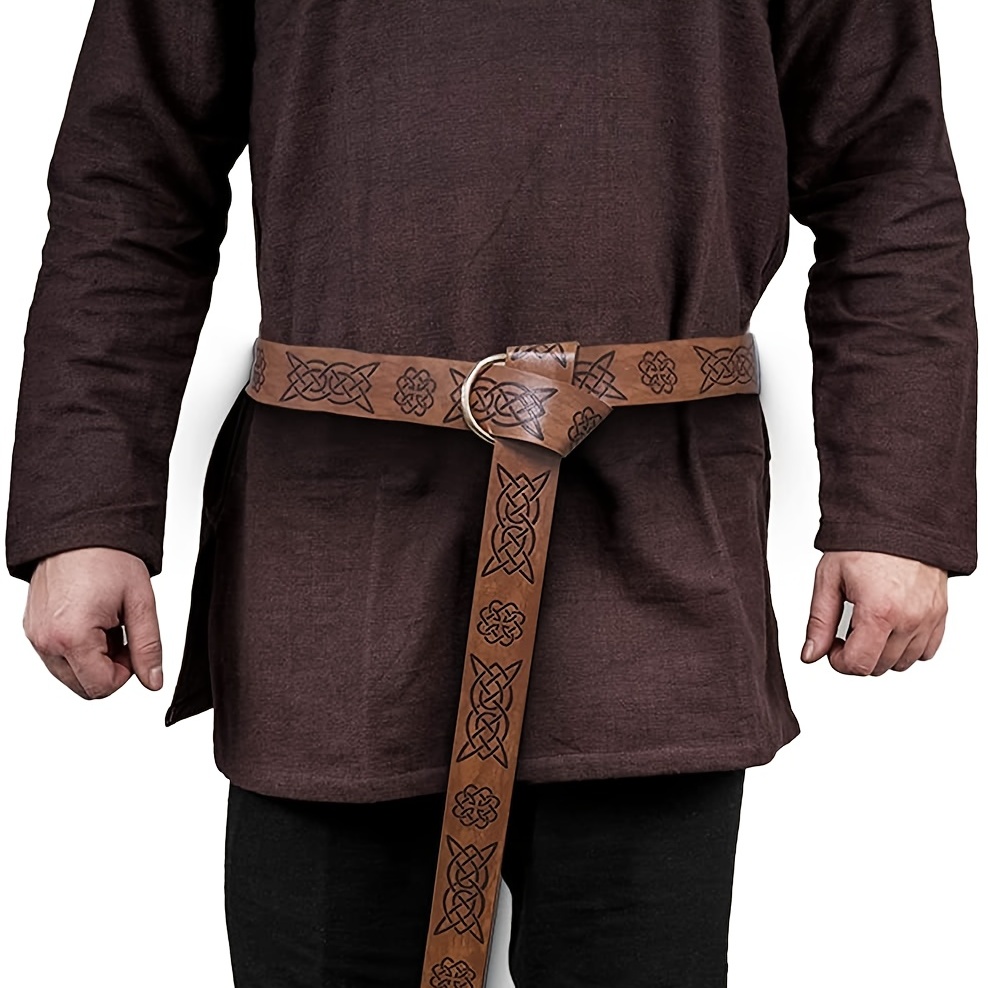Medieval Knight PU Leather Corset Belt Shawl Men Renaissance Half Shou -  vikingshields