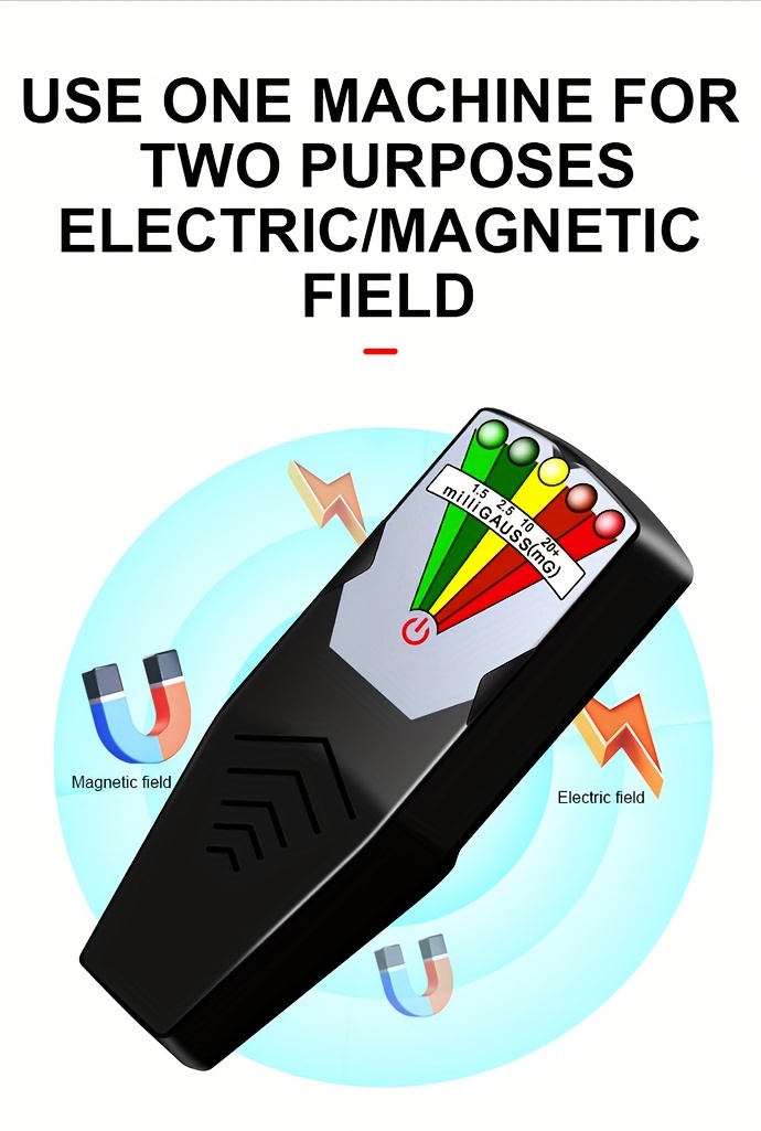 5 led Emf Meter Detector Portátil Campo Magnético Cazador - Temu Chile