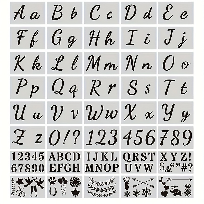 Letter Stencils Numbers Craft Stencils Kit Reusable Plastic - Temu