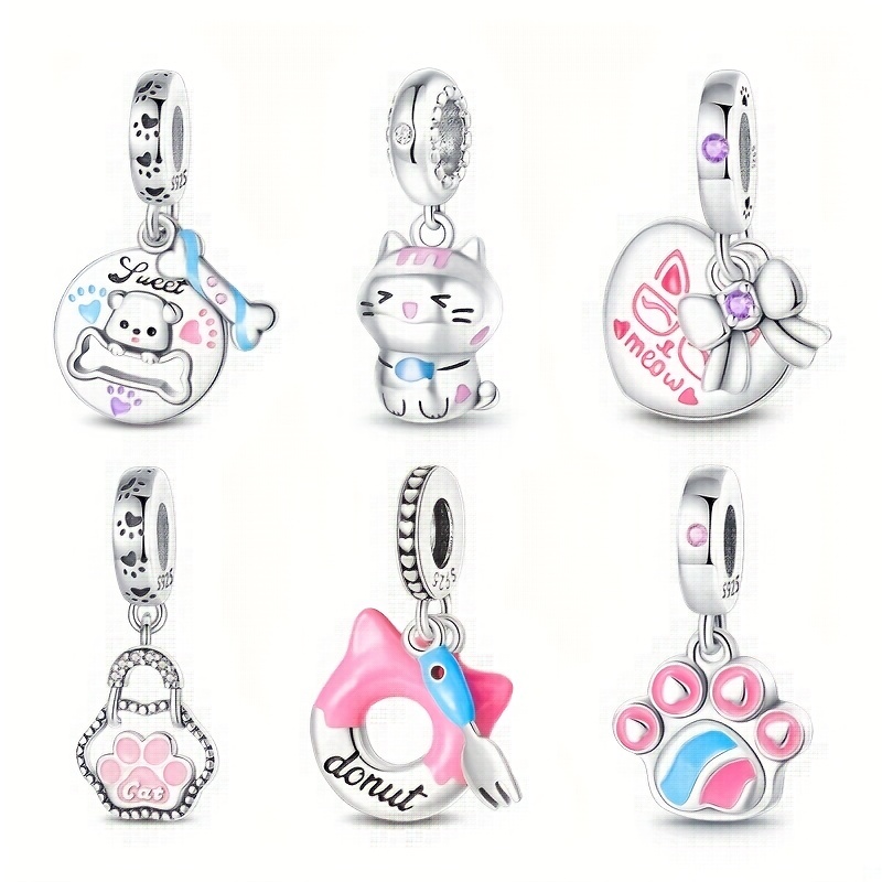 1pc Women's Fashionable Pvc Bag Charm With Cute Cat Paw Design For