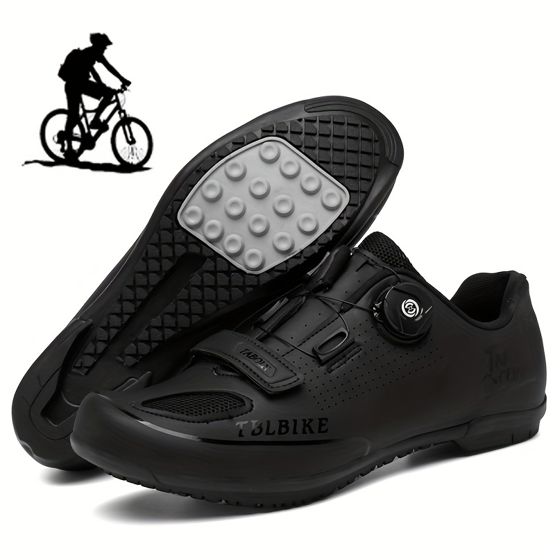 Zapatillas de Ciclismo de talla grande para hombre, zapatos de calas  transpirables con autosujeción para bicicleta de carretera y de montaña