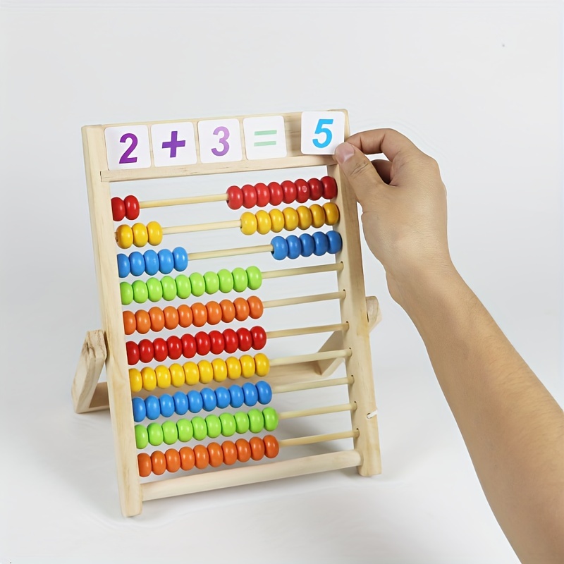 Outil de calcul Montessori - Outil de calcul en bois Massief abaque, Jeux