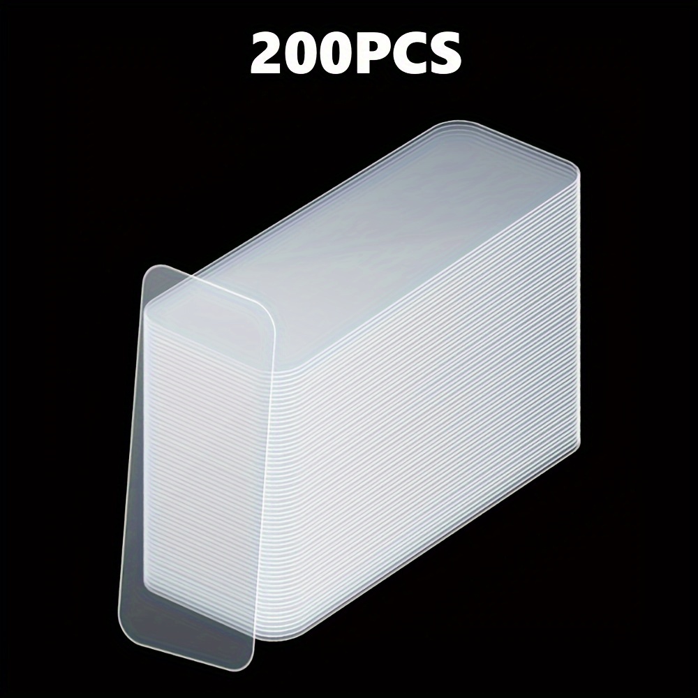 Image of 40/80/200pcs Reusable Double Sided Tape Transparent Multifunctional Nano Glue Seamless Self Adhesive Seamless Wall Stickers Washable Tape