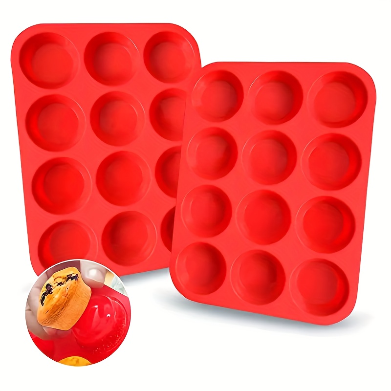 6/12 Cup Silicone Muffin Pan Jumbo Silicone Cupcake Pan, Non-stick Silicone,  Just Pop Out! Perfect For Egg Muffin, Big Cupcake - Bpa Free And Dishwasher  Safe - Temu United Arab Emirates