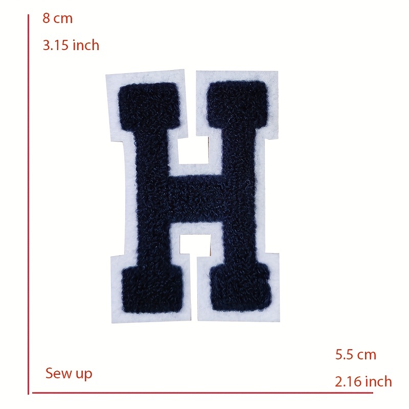 1PC 5.5cm Embroidered Letter Iron on Patch A-Z Chenille Letter