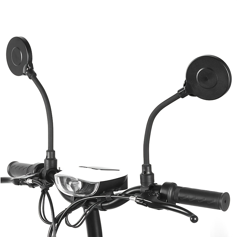 Un par de espejos retrovisores para bicicleta, espejos de bicicleta que  soportan rotación de 360° (adecuado para bicicleta de montaña, bicicleta