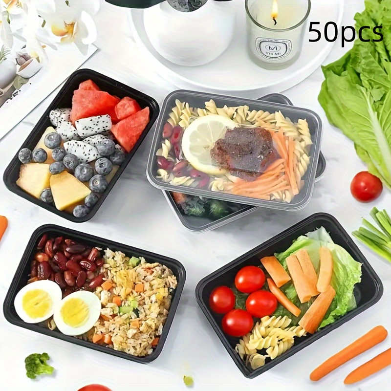 Disposable Plastic Food Container (50pc) / Food Box
