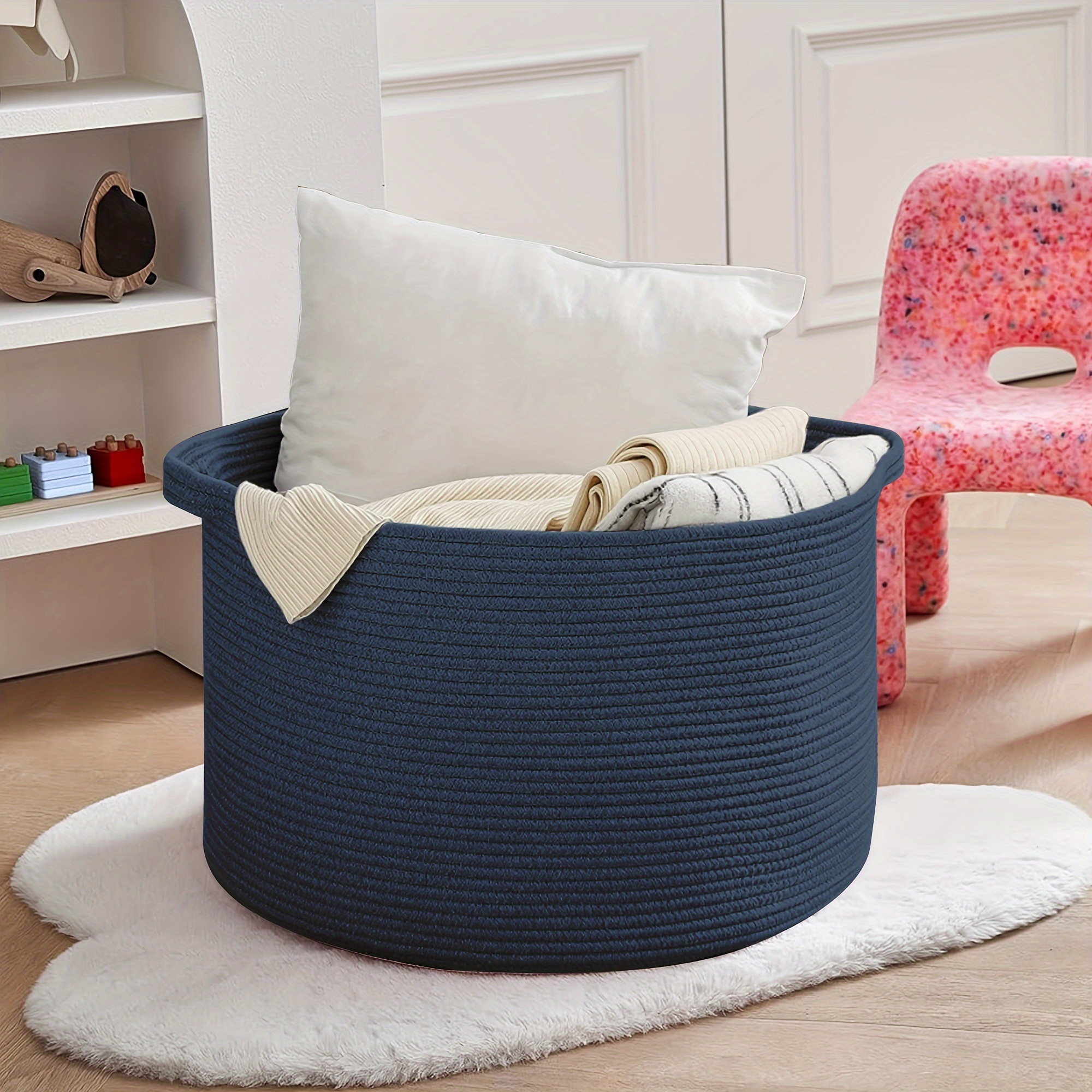 Large blanket storage online basket