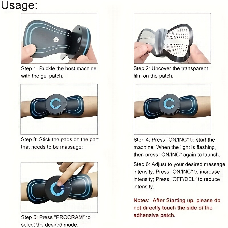 Electric Ems Shoulder Neck Back Massager Mini Portable - Temu