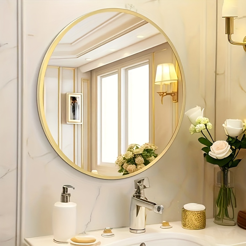 Y&J Espejos decorativos para pared, espejo redondo para baño, espejo de  maquillaje, simple y moderno, para el hogar, dormitorio, sala de estar
