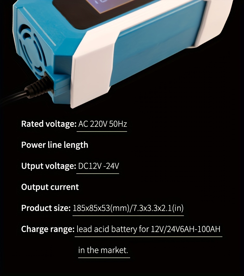 Chargeur Numérique De Réparation Intelligent, Chargeur De Batterie De  Voiture Au Plomb 12v 24v, Chargeur De Batterie De Moto De Véhicule Haute  Puissance - Temu France