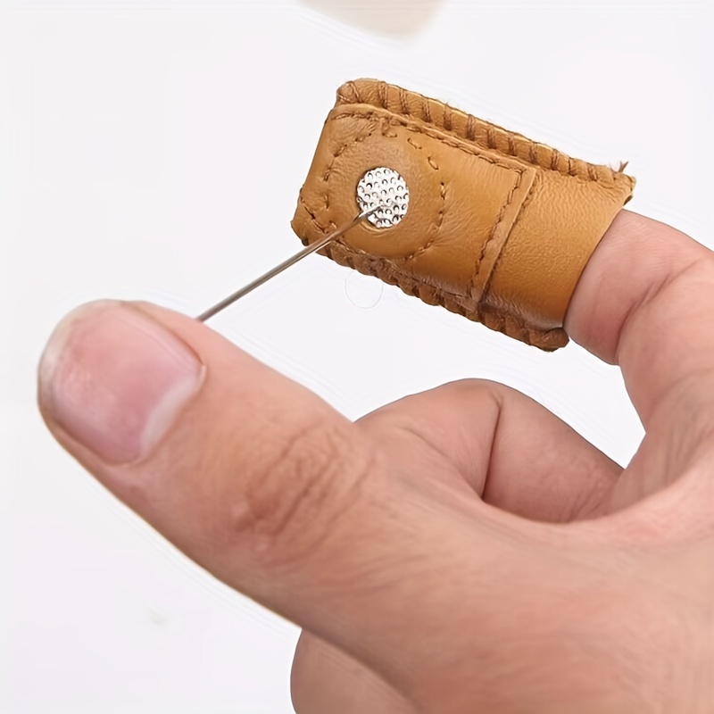 Leather Thimble Hand Sewing Thimble Finger Protector For Knitting