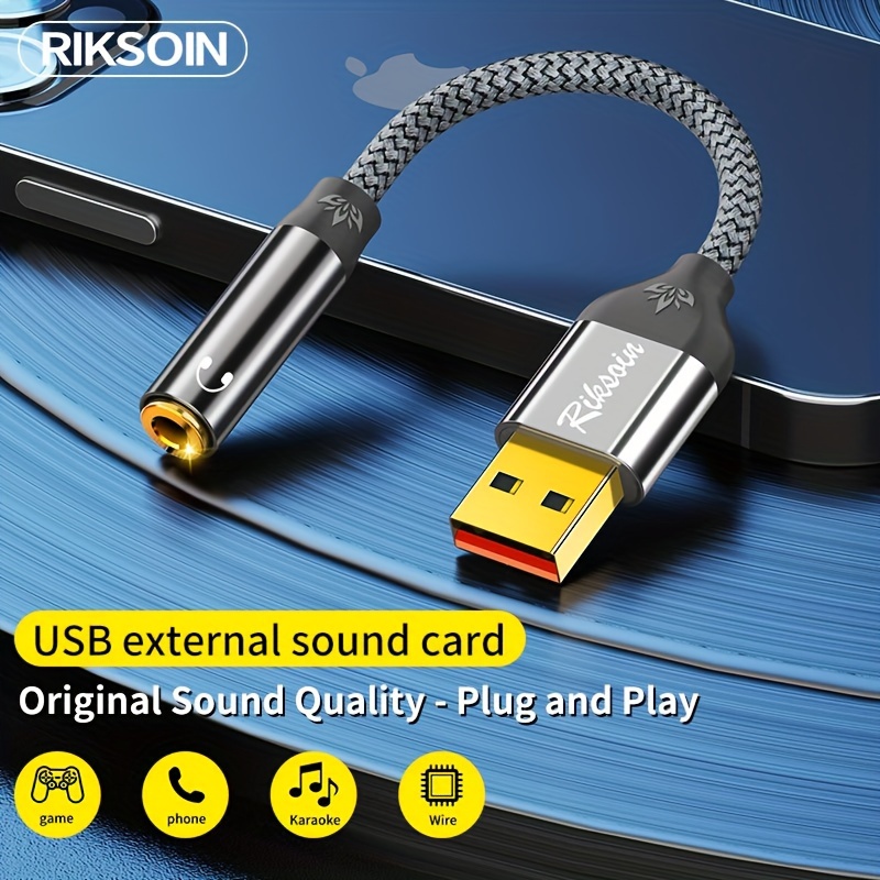 Carte son externe USB Jack 3.5mm femelle USB adaptateur Audio casque micro  adaptateur sonore pour