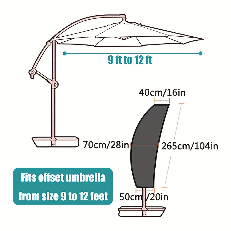 Housse de protection pour parasol - L'Incroyable