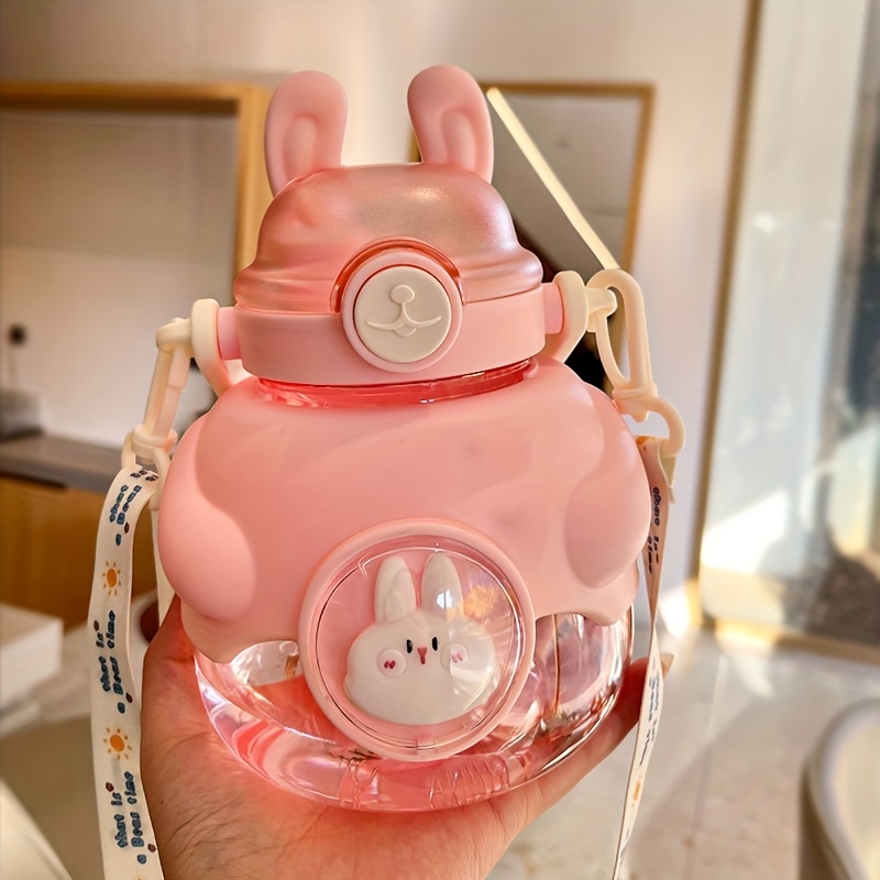 Pink Bunny & Bear Square Water Bottle CartonBox