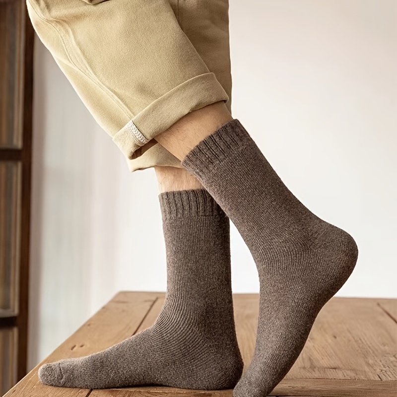 Chaussettes tricotées à la main, chaudes et confortables pour