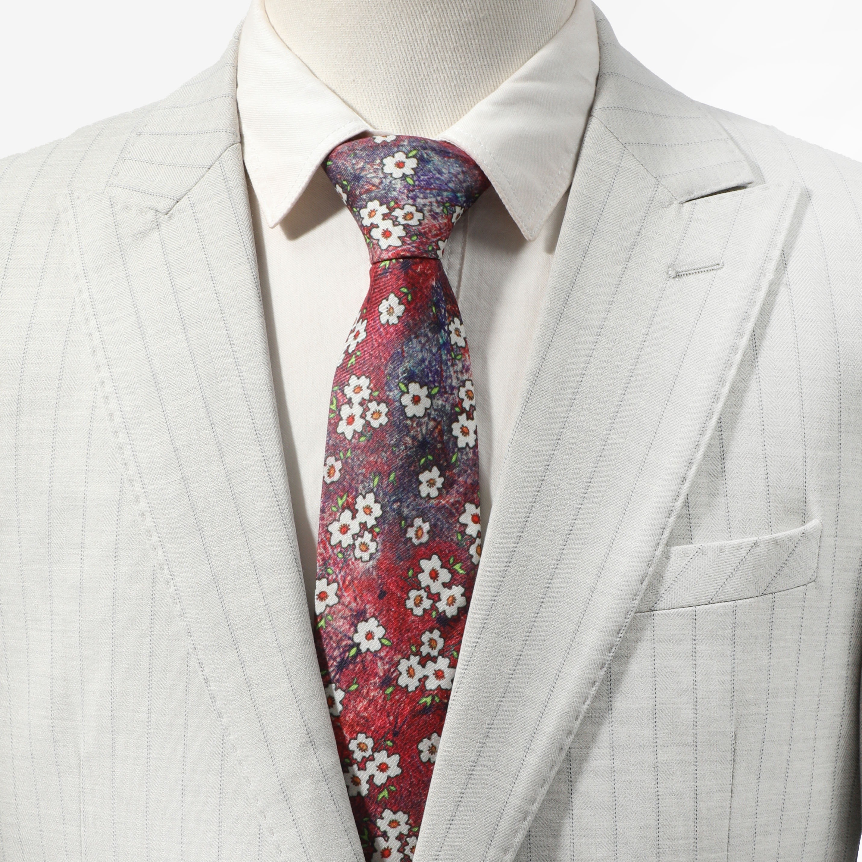 Men's Retro Party Style Gradient Flower Cotton Tie
