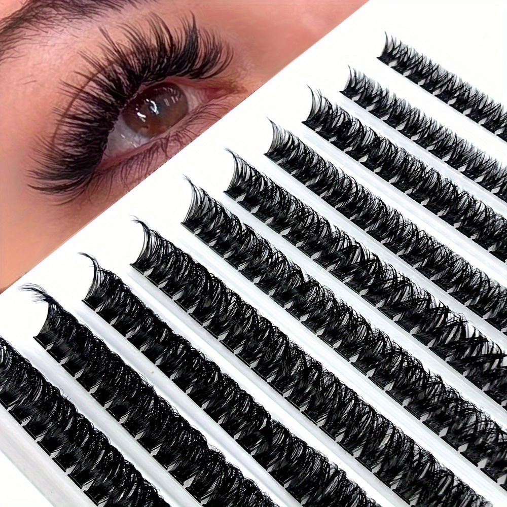 

200pcs Clusters Lashes Mixing Length Diy Eyelashes 60d/80d Premade Fan Lash Extension Individual Faux Mink Cluster Lashes Soft