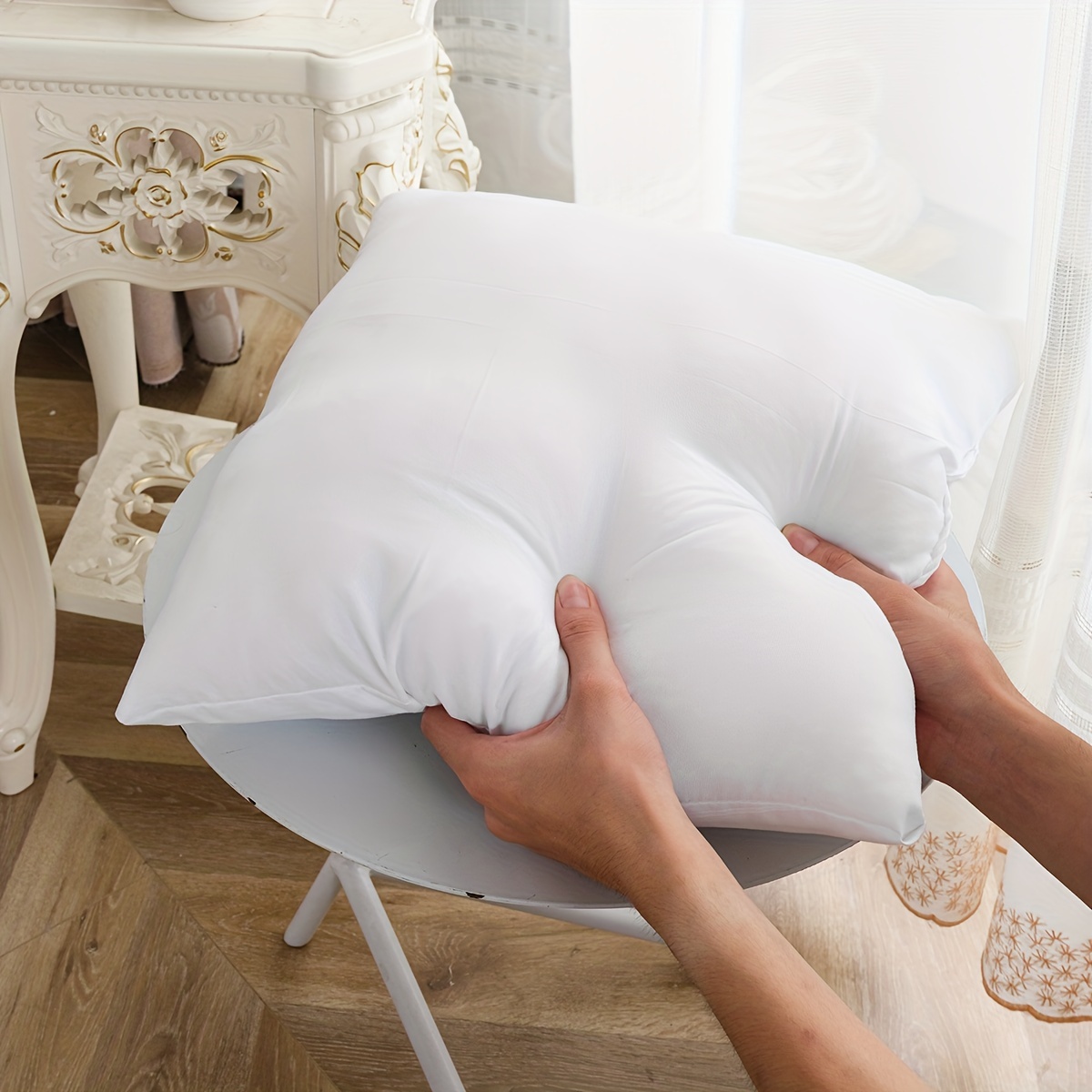 Soft And Comfortable White Pillow Insert For Bed Sofa And - Temu