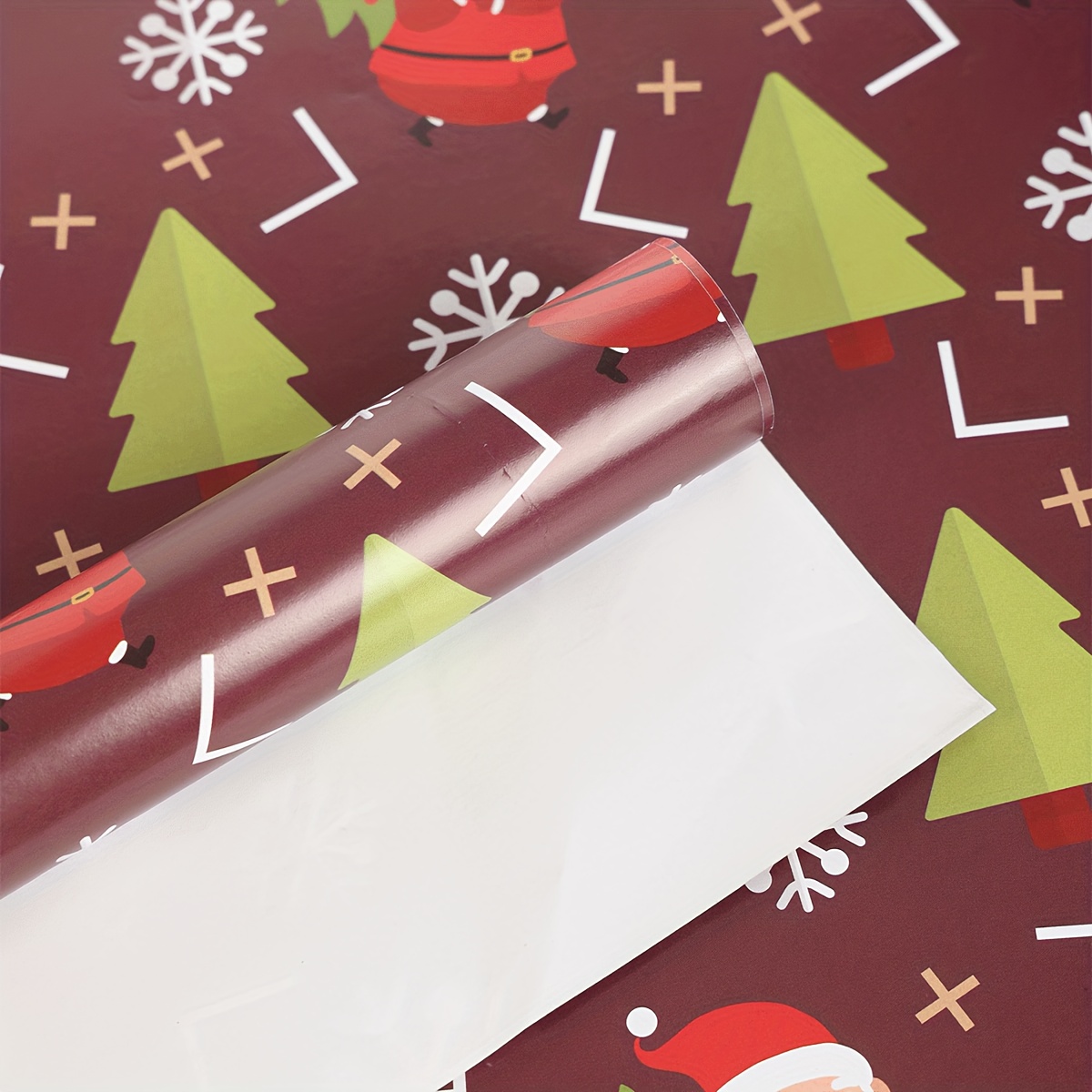 Papier cadeau 18 rouleaux 50 x 70 cm Rouleau cadeau papier de Noël Motif  bronzant Noël 18 rouleaux pour la fête de noël