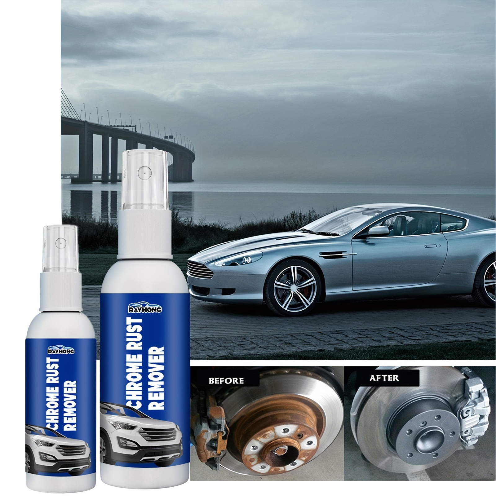 Car Rust Removal Spray Car Chrome Stainless Steel Water - Temu