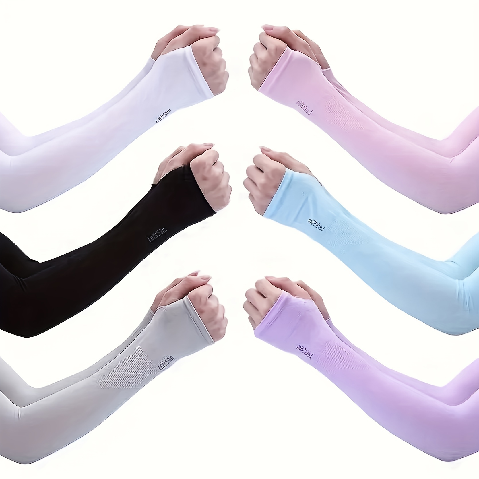 Let's Slim Arm Sleeves with UV Protection for Sports & Driving 1