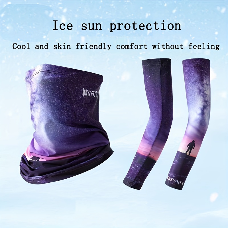 Ice Silk Sunscreen Mask Set for Men and Women - Full Face Neck Guard