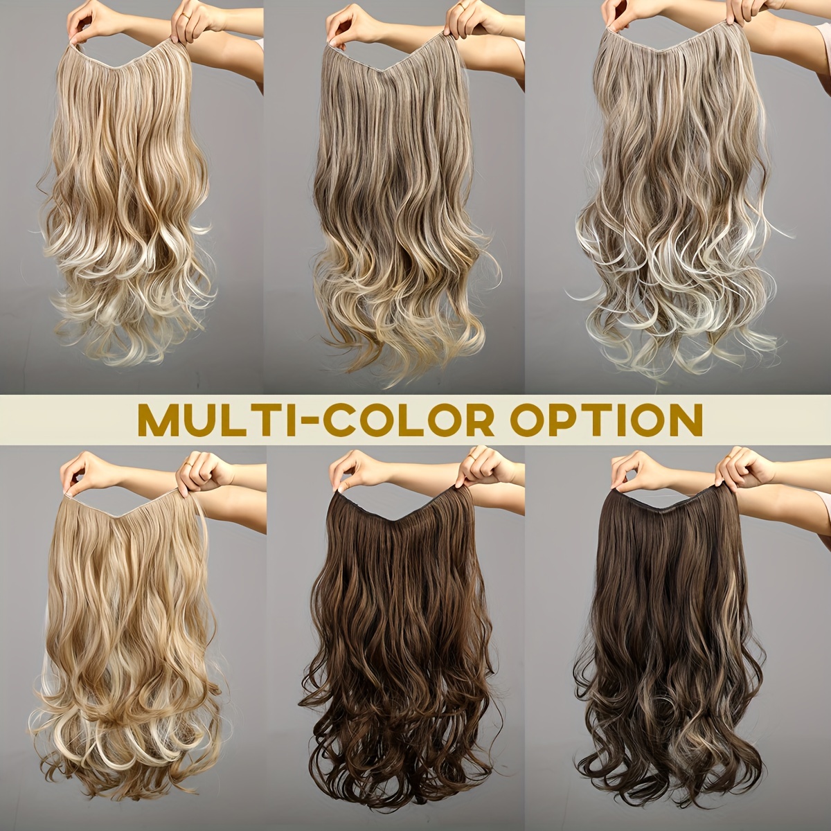 4pcs Straight Hair Pieces Synthetic Extensions for Daily Use