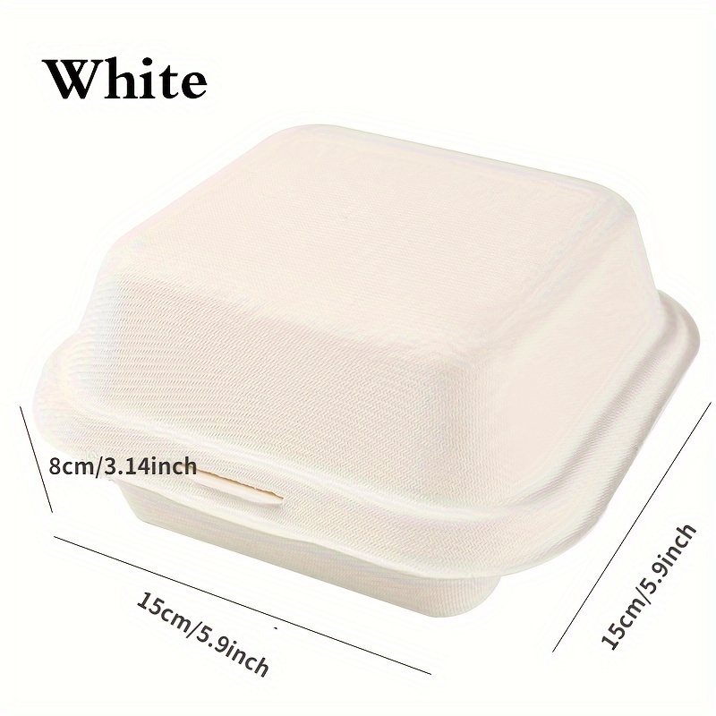 10PCS Disposable Bento Paper Storage Food Lunch Box Baking Cake  Environmental protection Snack Boxes Containers 5FM (Color : White): Buy  Online at Best Price in UAE 