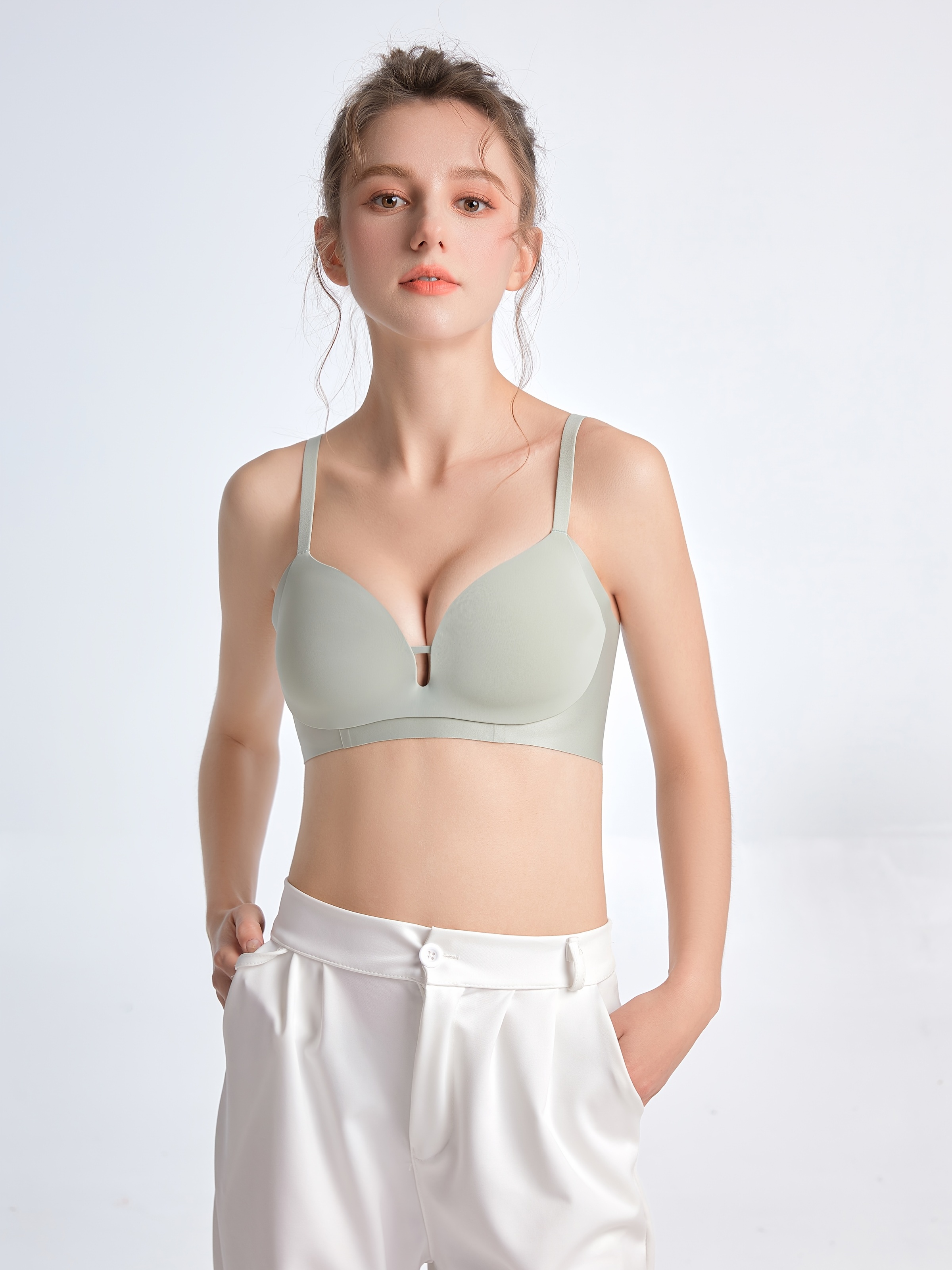 CHAOJIESI Seamless Push-up Bras for Women | Wire Free Soft Cup Everyday Bra