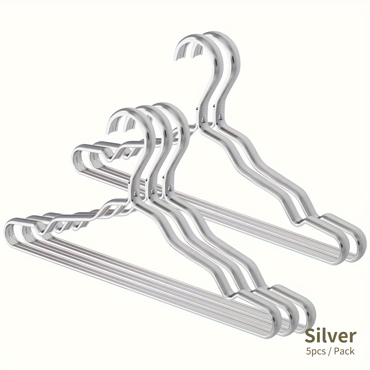 Premium Metal Coat Hangers - Silver