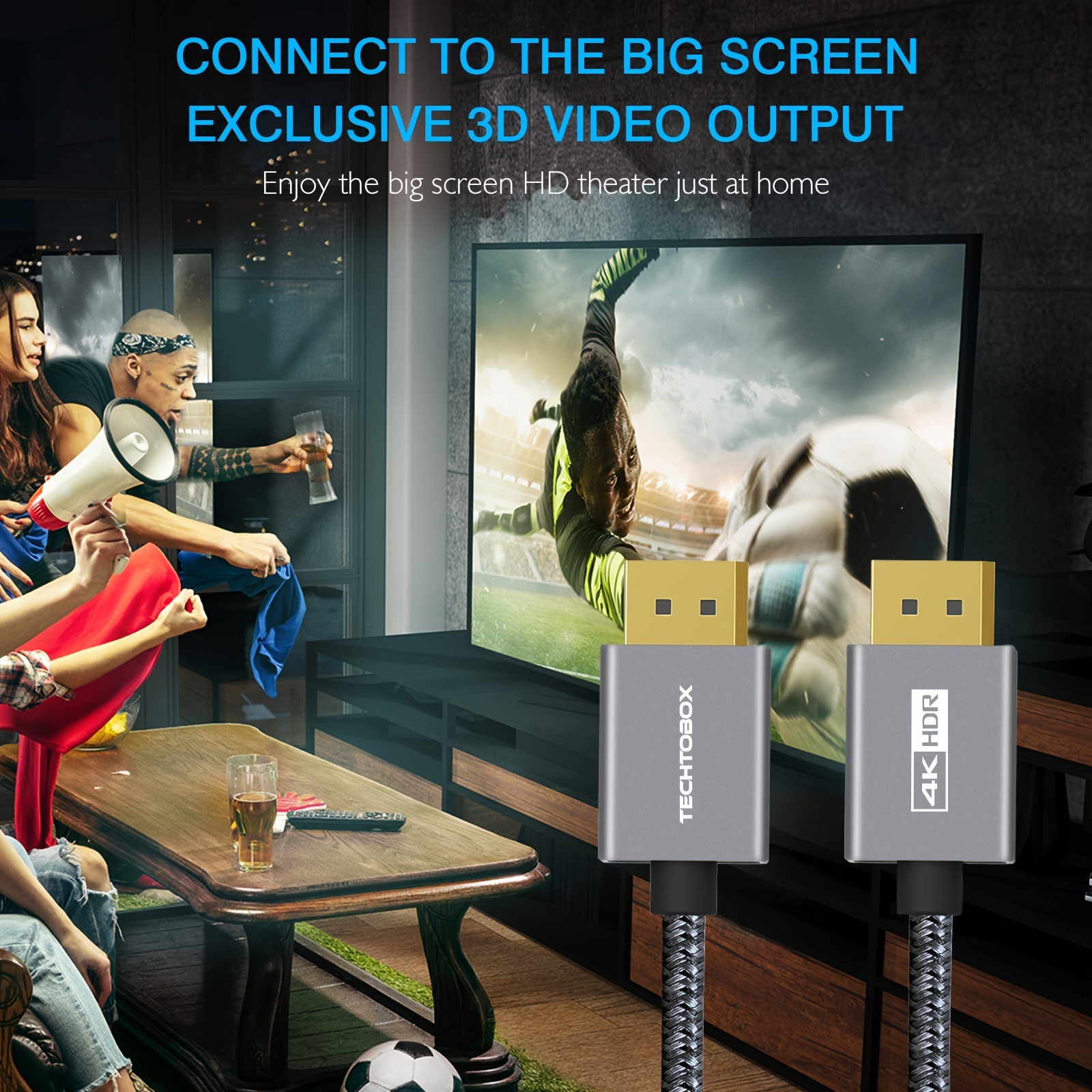 DisplayPort to DisplayPort 1.2 Cable with 4K@60Hz, 2K@165Hz, 2K@144Hz Video  Resolution - 6 Feet 