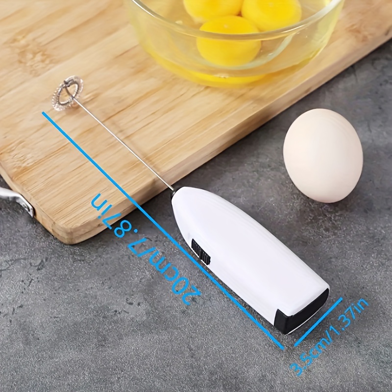 4Pcs Electric Milk Frother Handheld Mixer - Mini Kitchen Stainless Steel  Milk Frother Electric Frother Handheld Battery Operated Coffee Maker - Egg