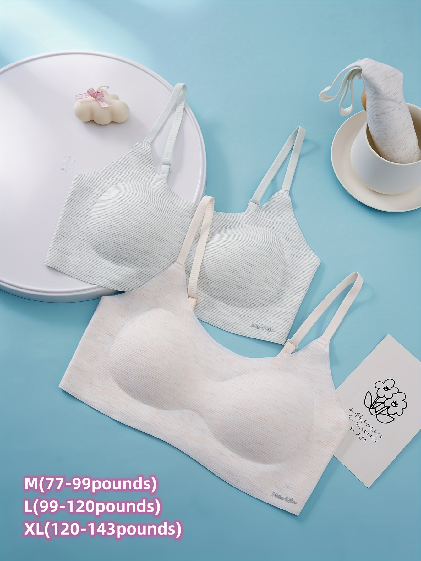 Girls Elastic Comfortable Soft Bra Sports Underwear - Temu