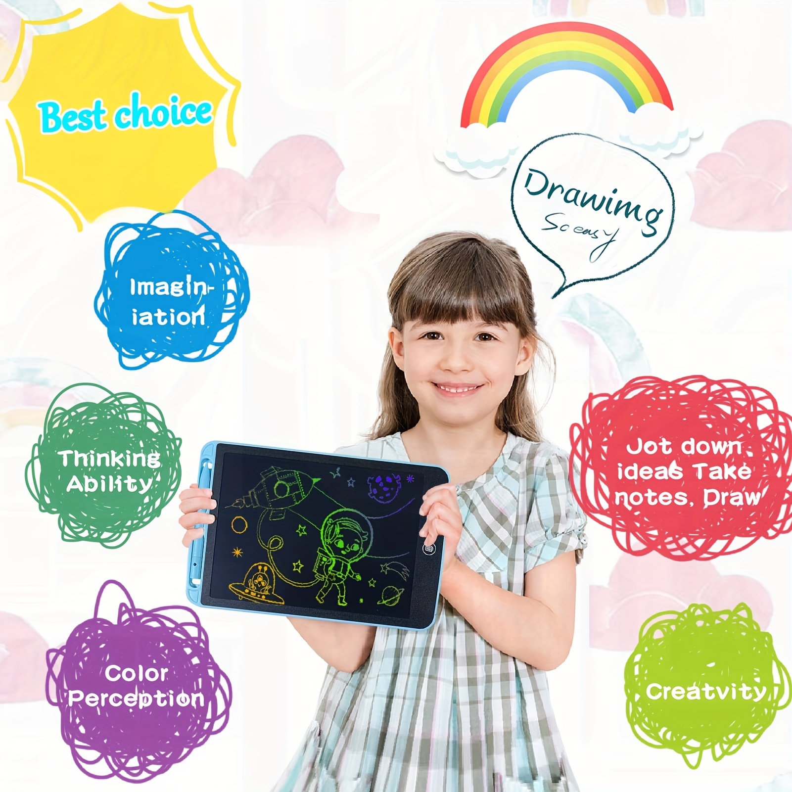 8 5 12 inch magic flat drawing tablet learning and creativity lcd drawing tablet for kids developing fine motor skills interactive drawing tablet for kids great gift for kids