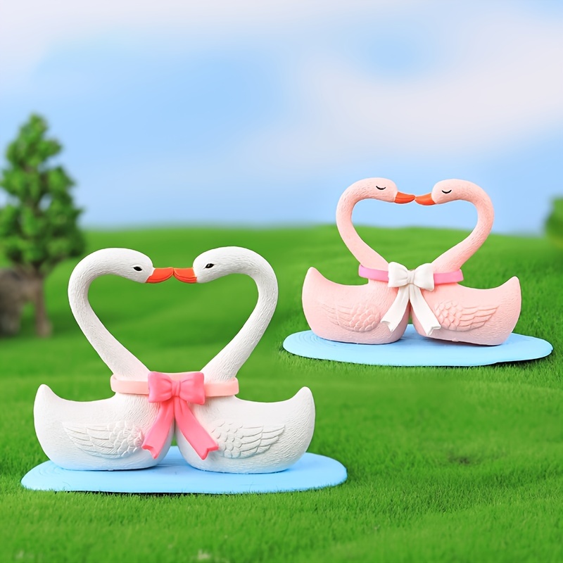 Love Swan Moss Micro Landscape Craft Adornment Statues - Temu