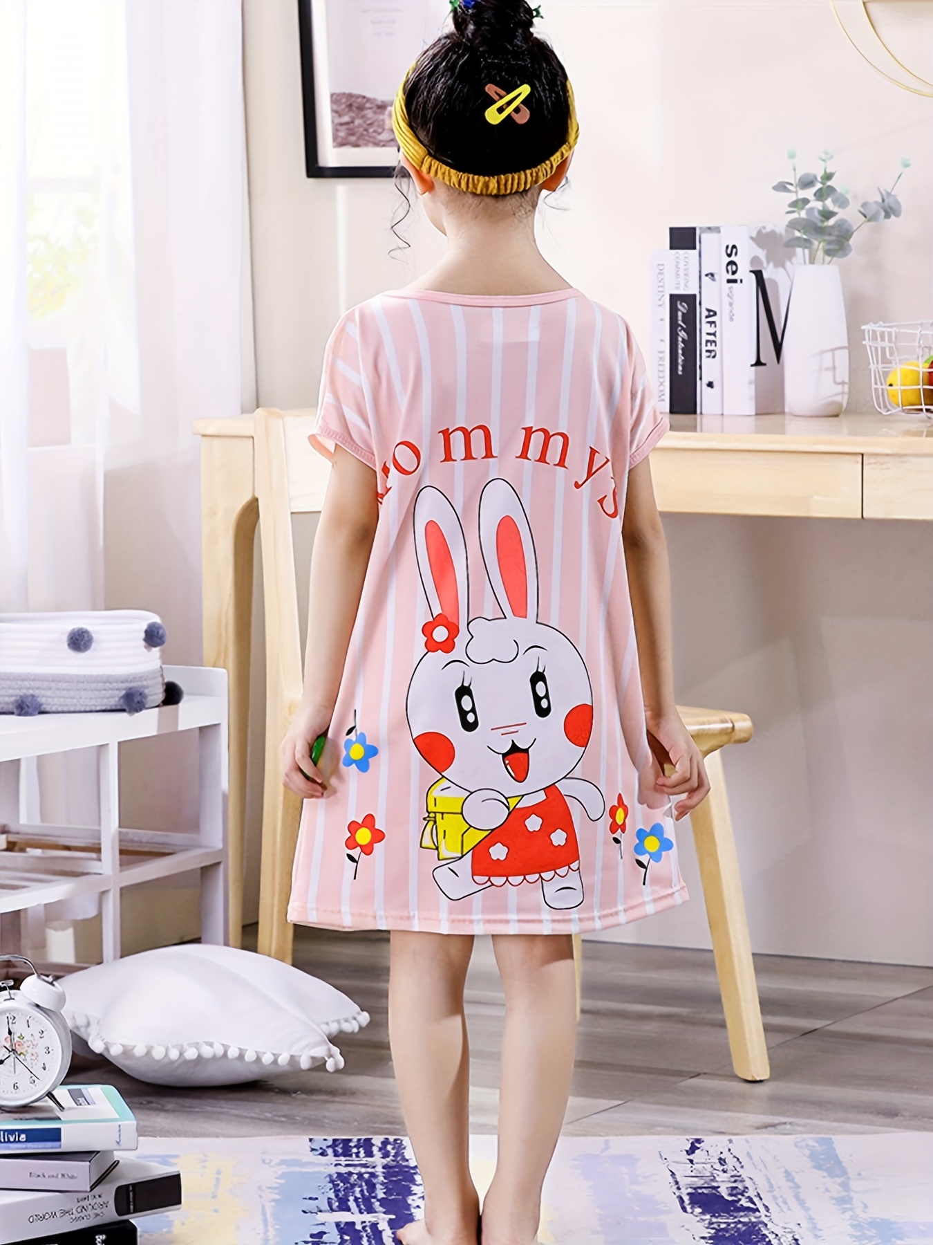 Summer Short Sleeve Sleepwear Children Clothing Night Dress Cute