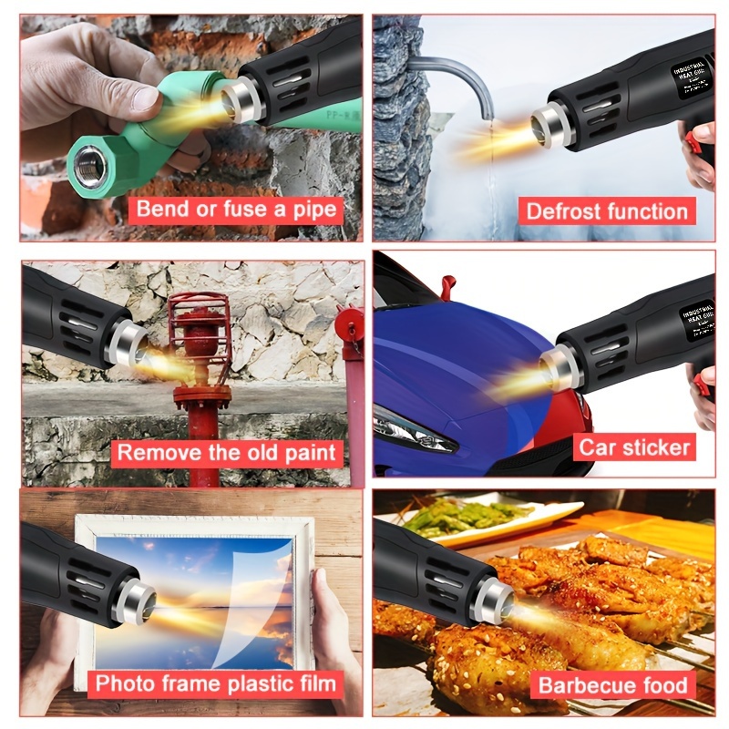 Hot Air Heat Gun With Heat Shrink Tubes Kit Electric - Temu