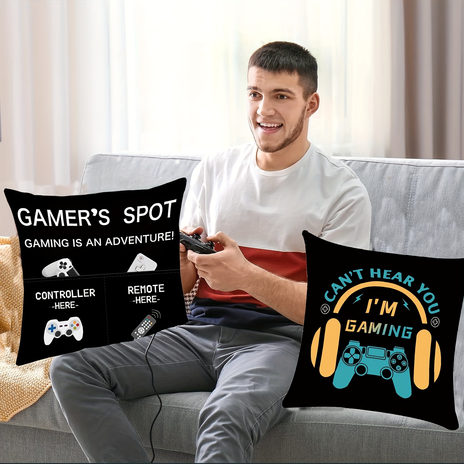 Video Game Pillow Room Décor Gamer Gift Gaming Controller Boys
