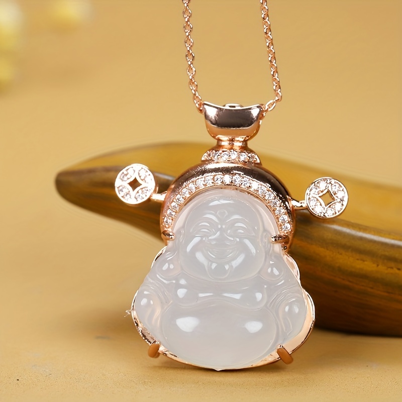 White buddha deals pendant