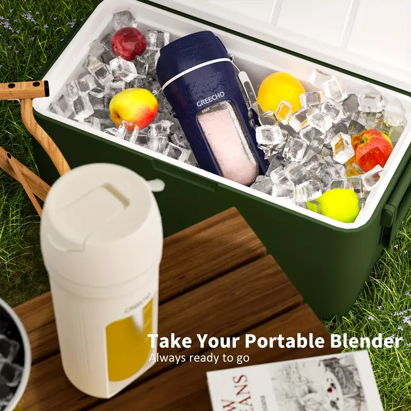 portable blender one handed drinking mini blender for shakes and smoothies 12 oz personal blender with rechargeable usb made with bpa free material portable juicer matte white details 8