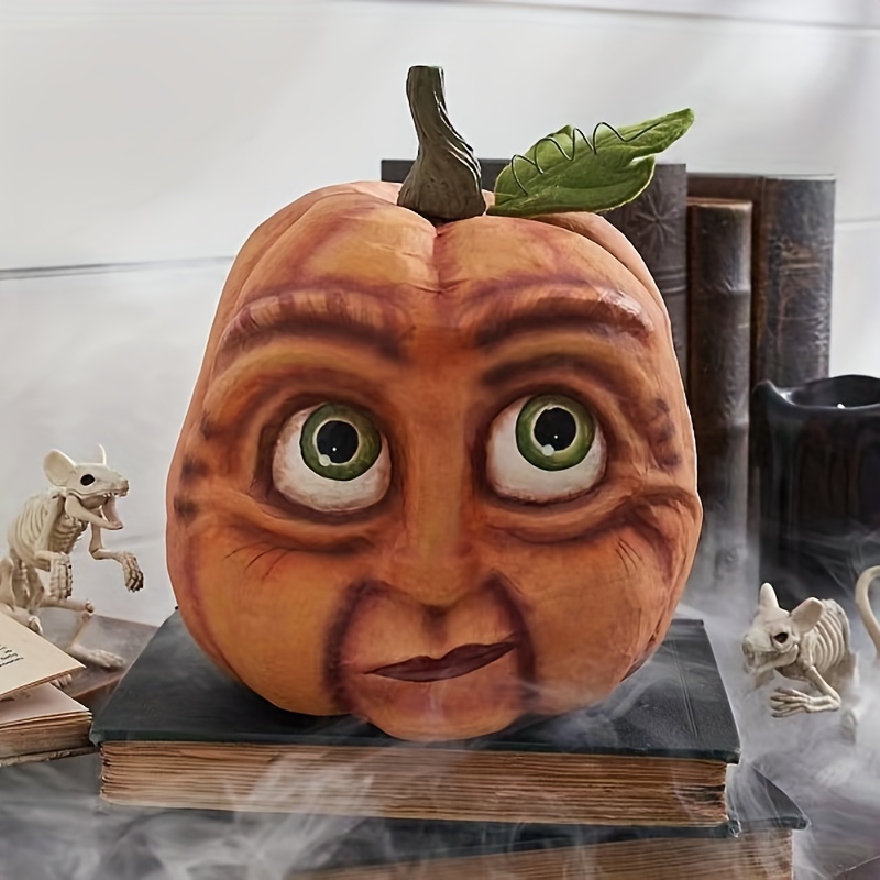 Halloween New Pumpkin Funny Face Resin Crafts Ornaments - Temu