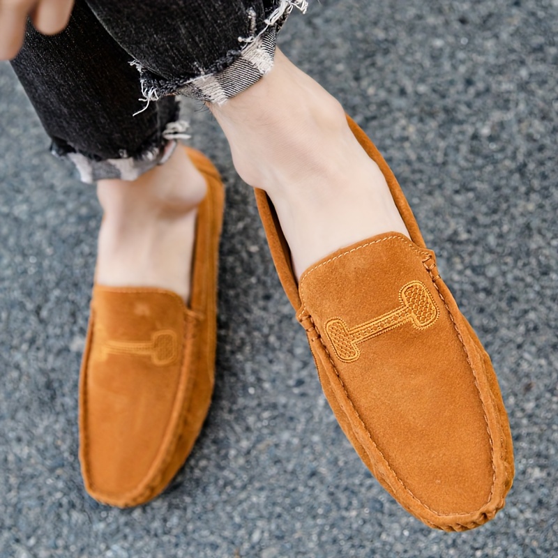 Mens Suede Casual Comfortable Slip On Loafer Shoes Grey | Shop Now For  Limited-time Deals | Temu Canada