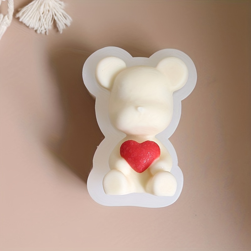 TEDDY BEAR WITH HEART Silicone Mold